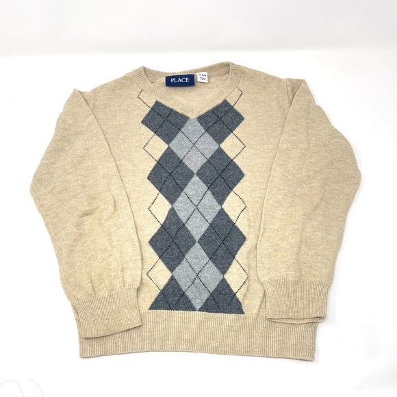 The Children’s Place Boys’ Classic Argyle Sweater size 5/6T - Picture 1 of 3